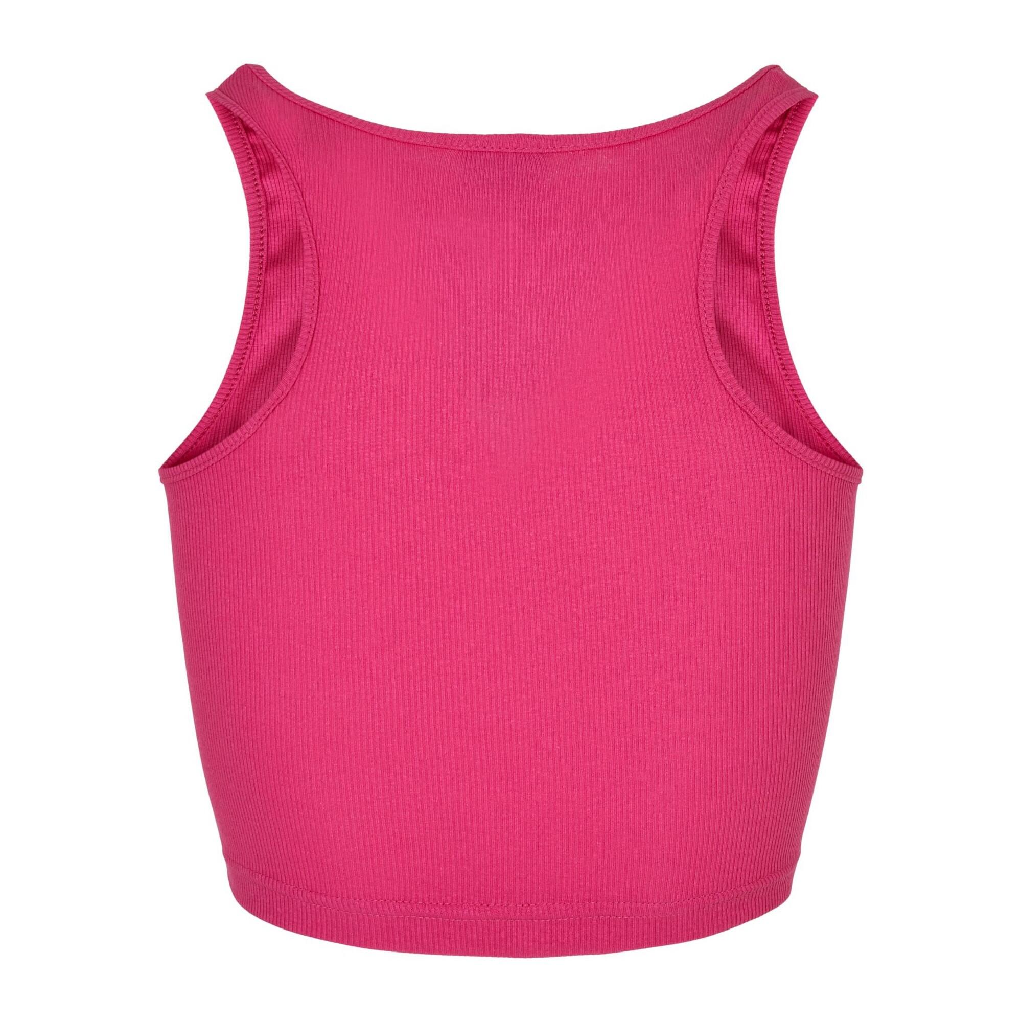 Maglietta Corta A Costine Donna Urban Classics Viola Chiaro 2/4