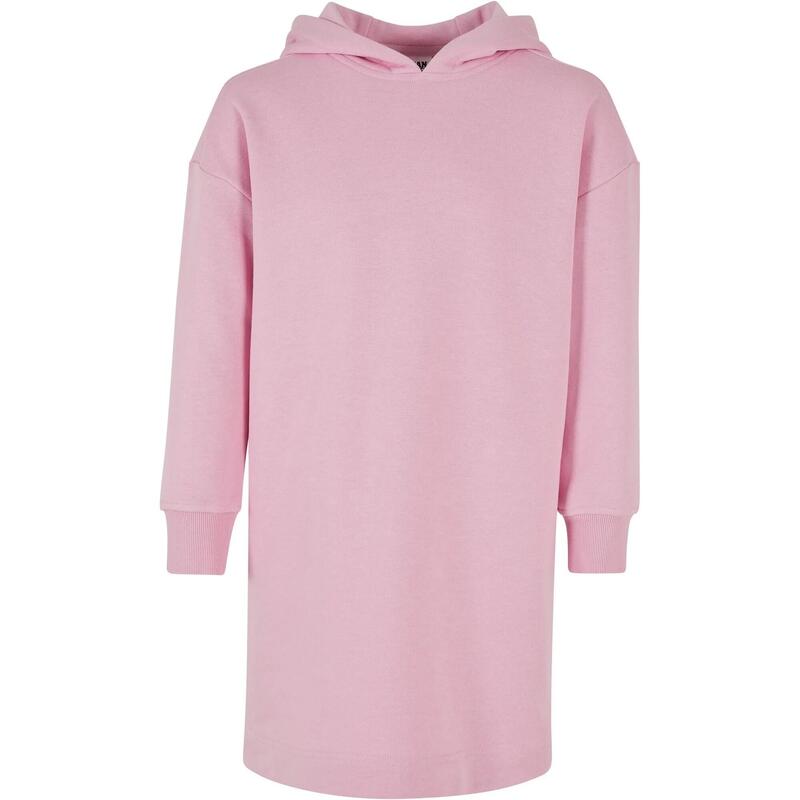 Meisjes French Terry Oversized Hoodie Jurk (Meisjesroze)