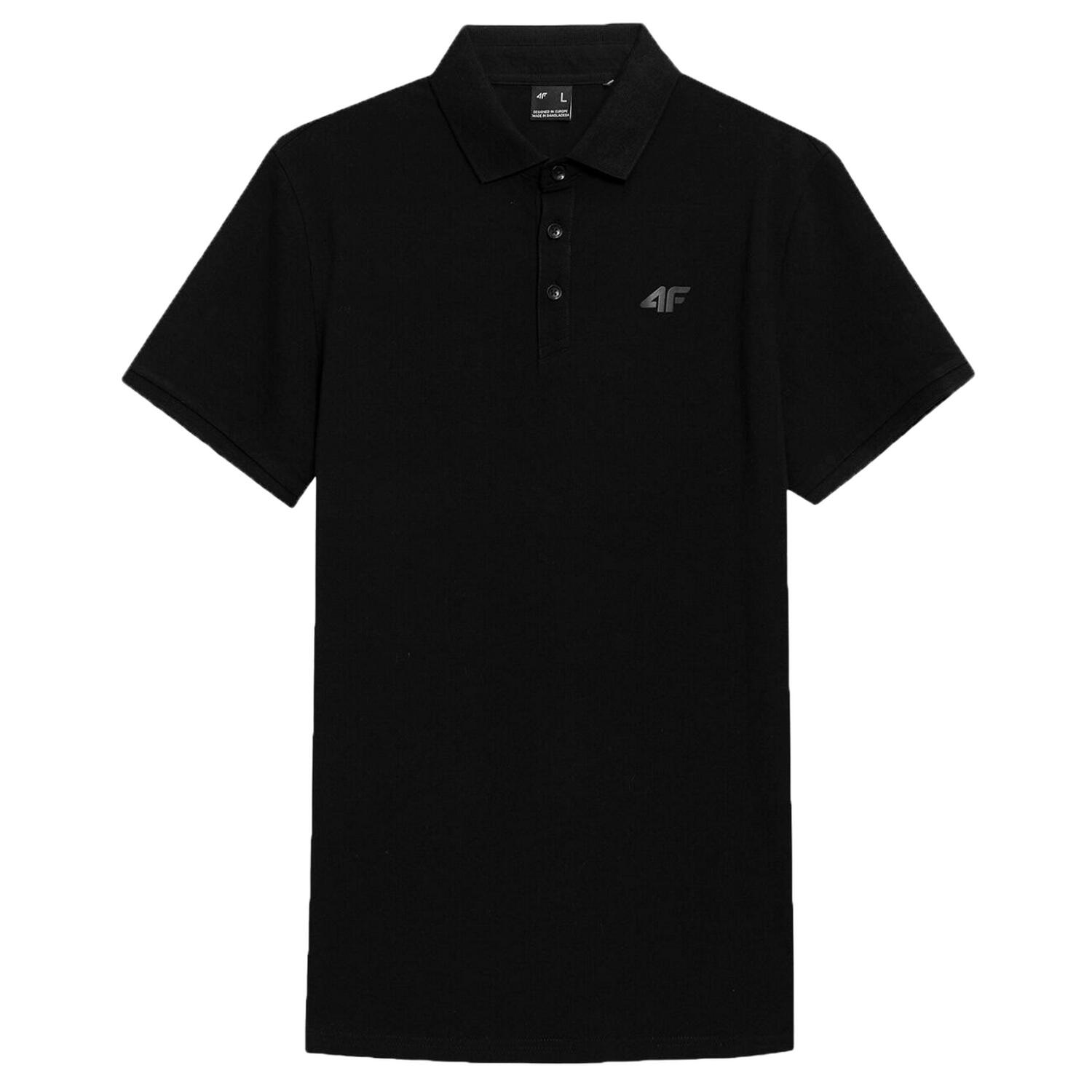 4F Mens Regular Polo Shirt (Deep Black)