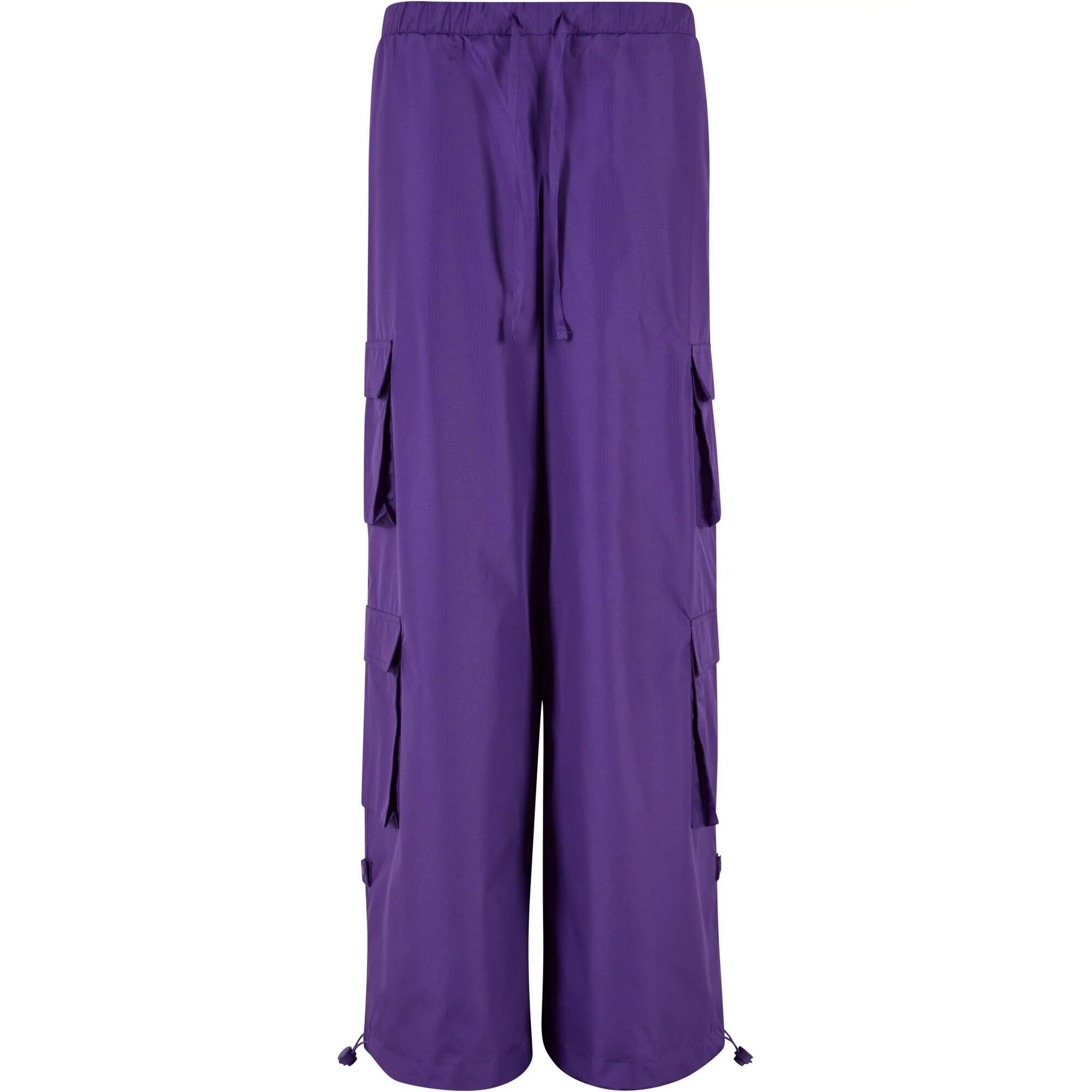 URBAN CLASSICS Calças Ripstop Cargo para senhora/senhora Violeta real