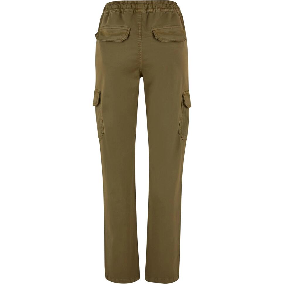 Spodnie Cargo Damskie Twill Z Wysokimi Stanami