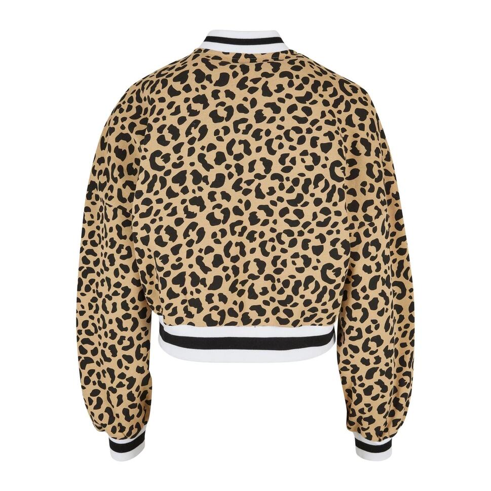 Kurtka Damska Z Nadrukiem Na Całej Powierzchni Oversized Varsity Jacket