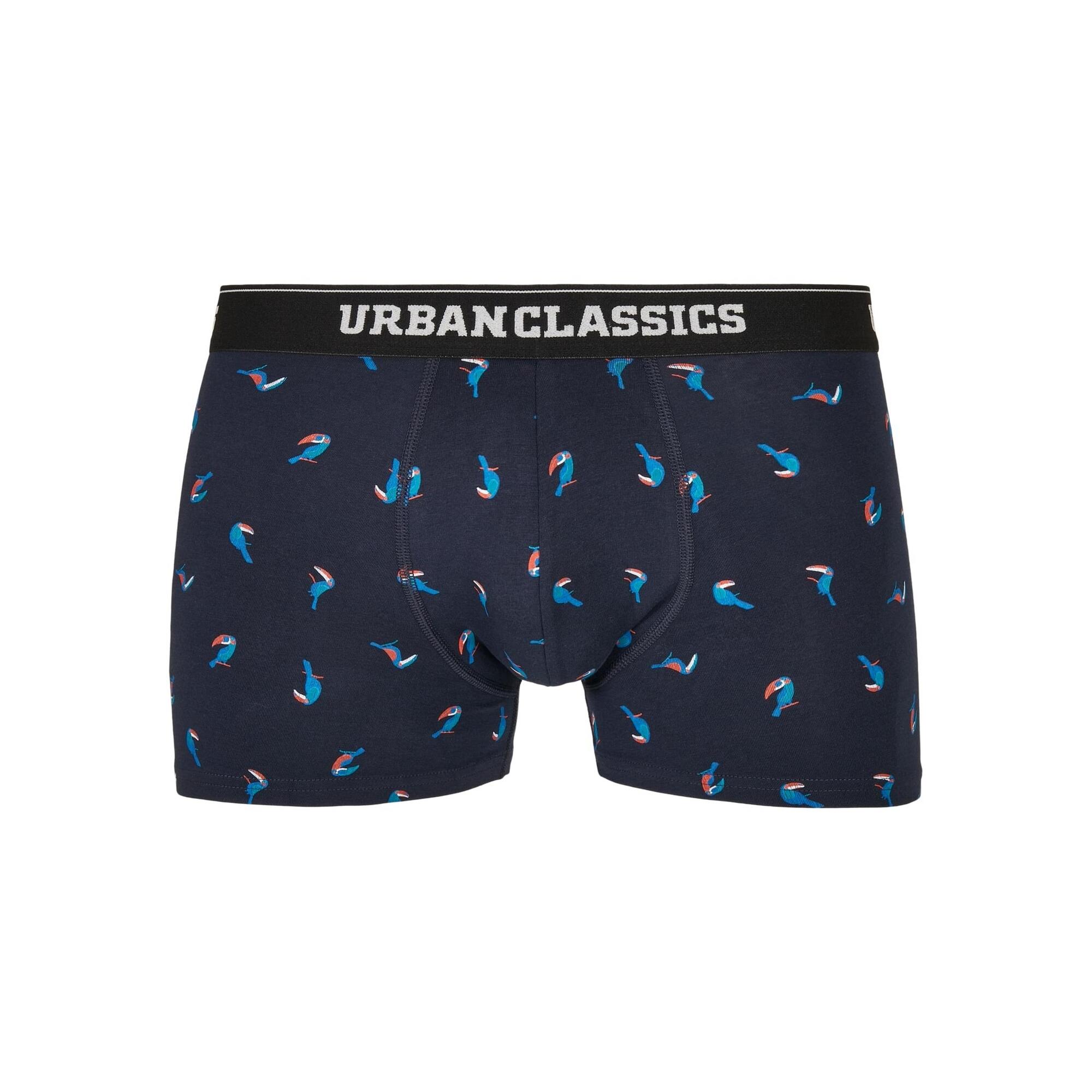Heren Bird Boxer Shorts (Set van 3) (Donkerblauw/Oranje/Carcoal) 1/4