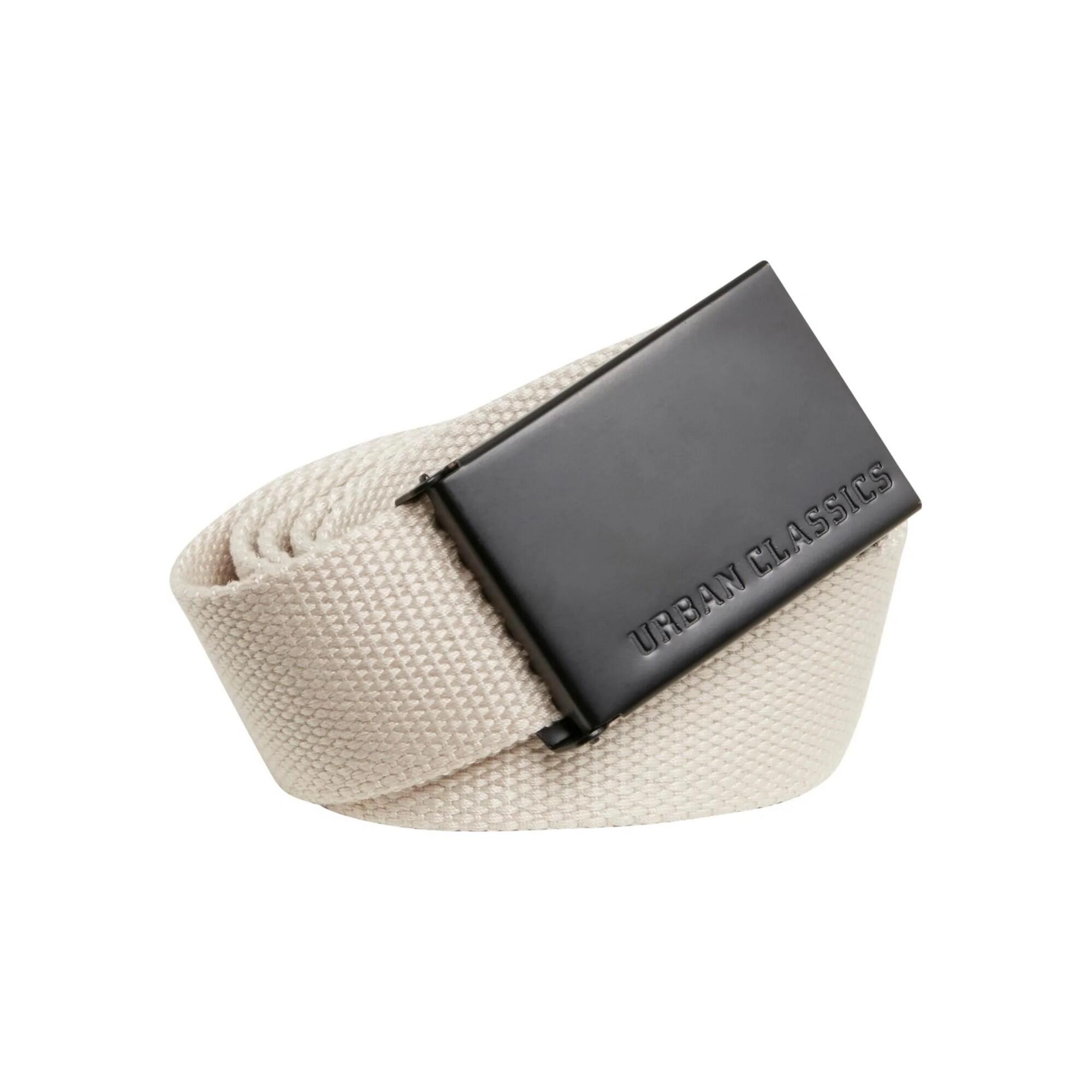 URBAN CLASSICS Canvas heren riem (Zand/Zwart)