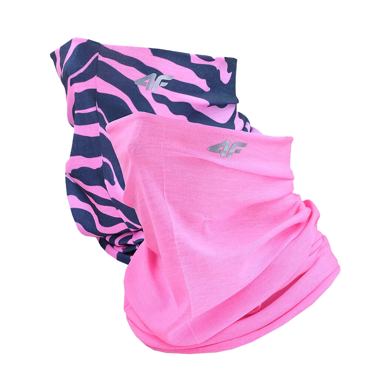 Bandana Stampa Zebrata Bambini Misura Confezione 2 4F Rosa Blu 1/4