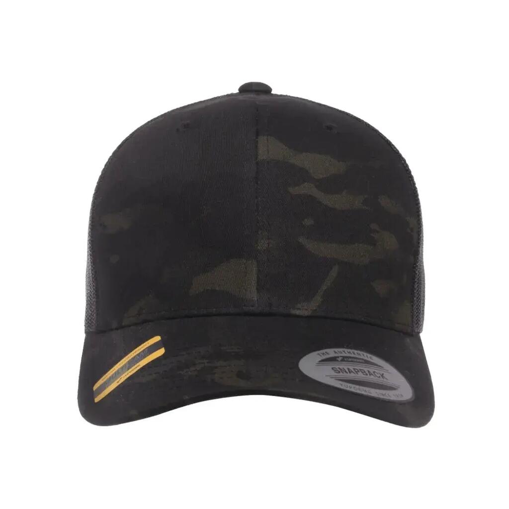 YP Classics Retro Trucker Cap (Black Multicam)