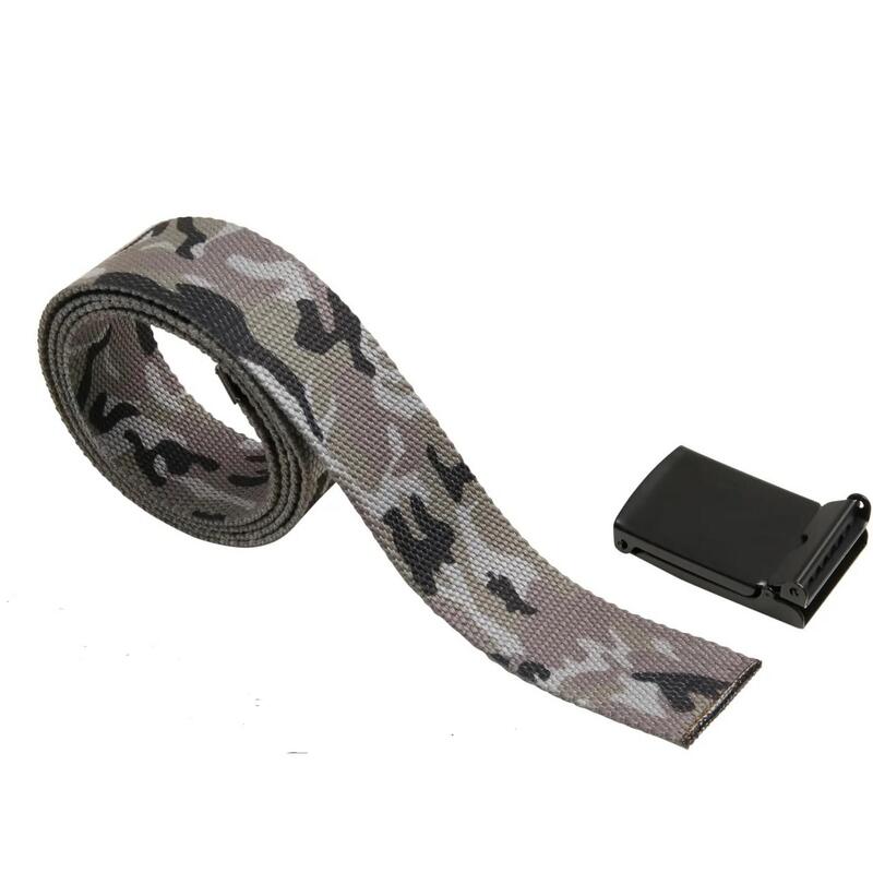 Canvas heren riem (Grijs Camo/Zwart)