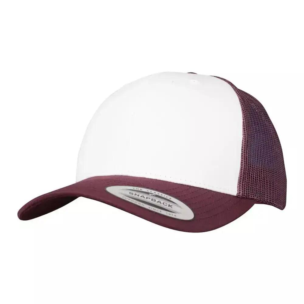 Retro Trucker Cap (Maroon/White/Dark Grey)