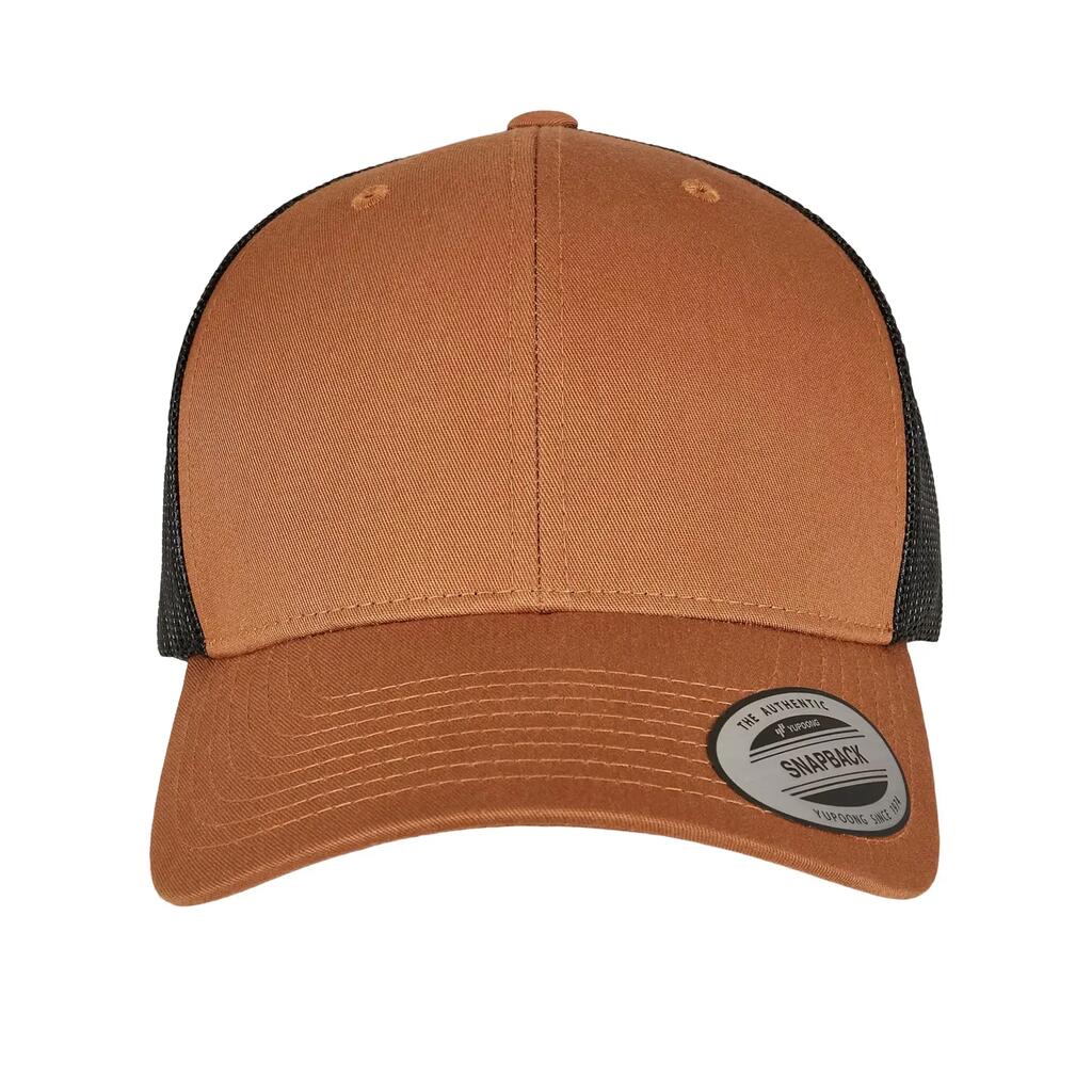 Retro Two Tone Trucker Cap (Caramel/Black)