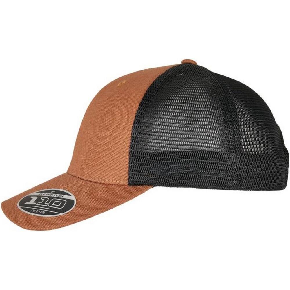 Boné de camionista estruturado em lona 110 (Toffee/Preto) 3/5