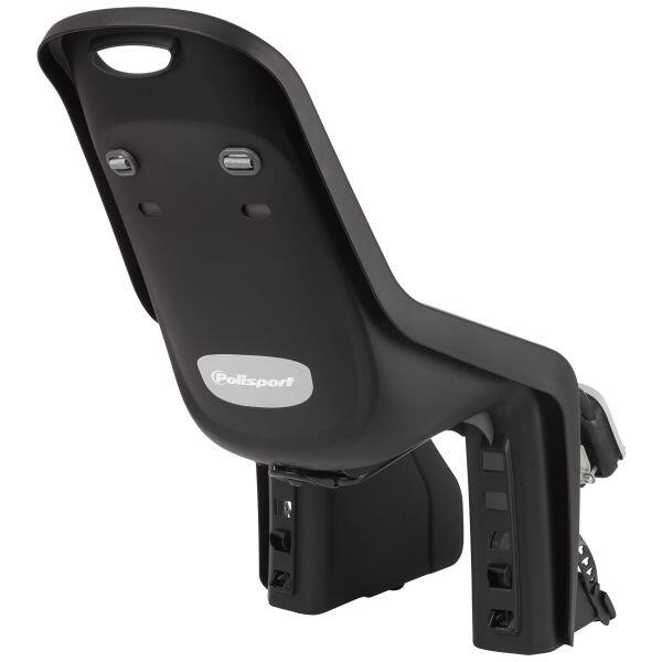 Silla de bicicleta Polisport Bubbly Maxi negra y gris para niños 3/4