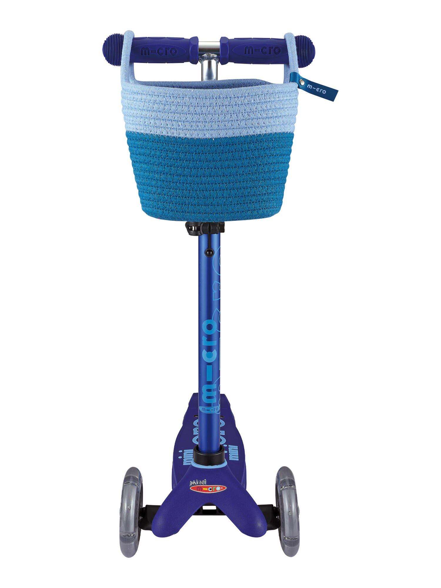 Panier Bleu pour trottinette 3/4