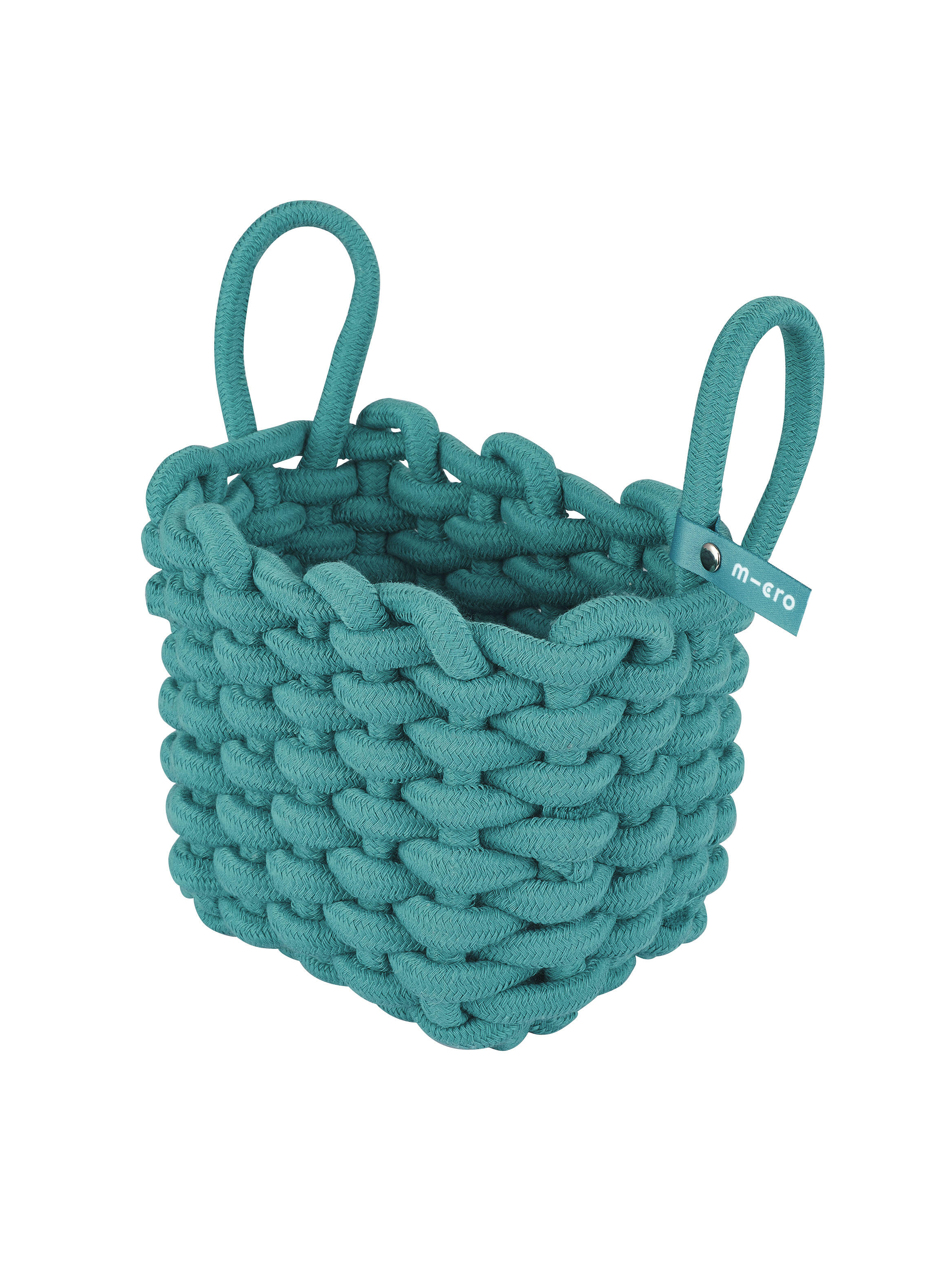 Panier vert pour trottinette 3/4