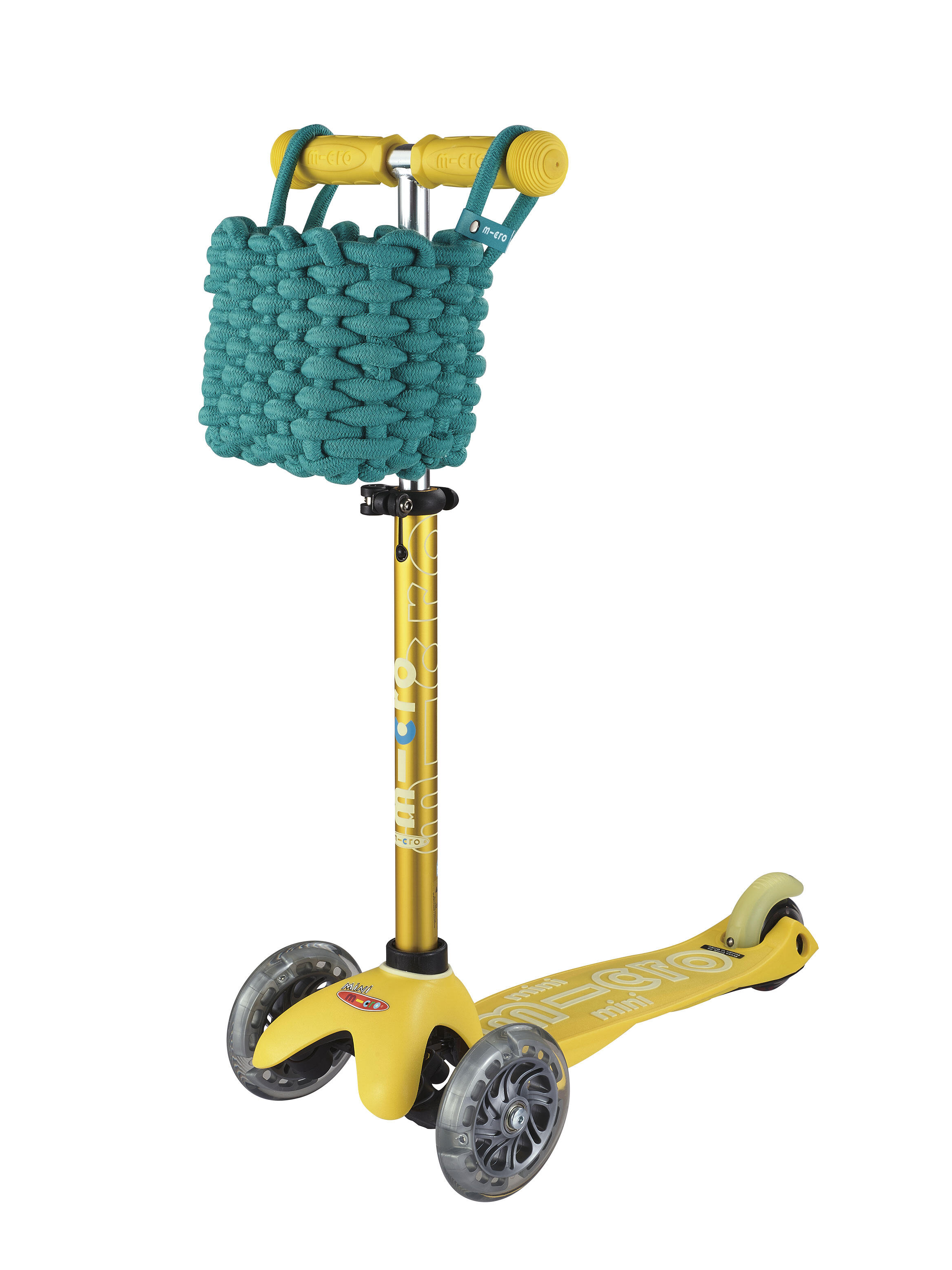 Panier vert pour trottinette 2/4