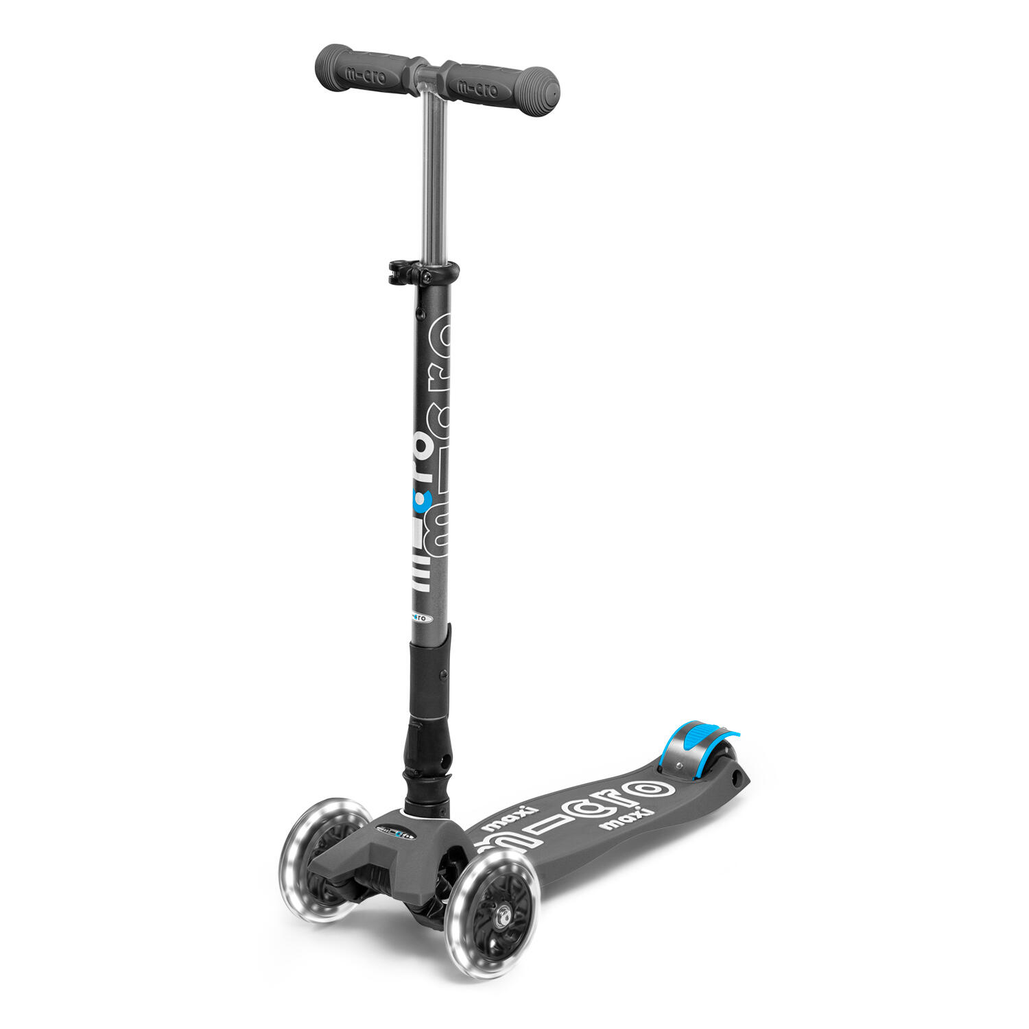 Trotinete Infantil Micro Maxi Deluxe dobrável com LED Cinzento Volcano