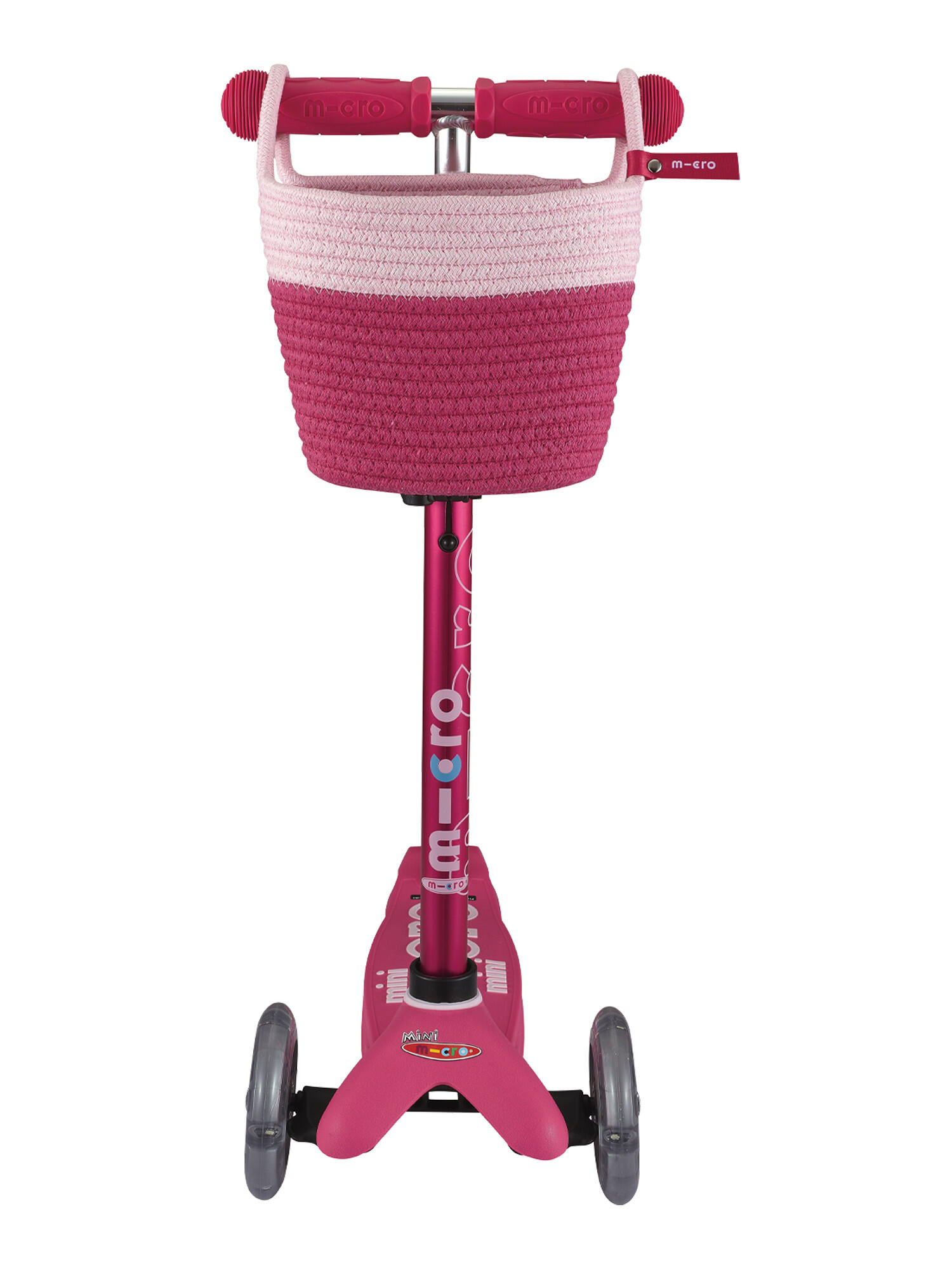 Cesta Patinete Infantil Micro Rosa 3/4