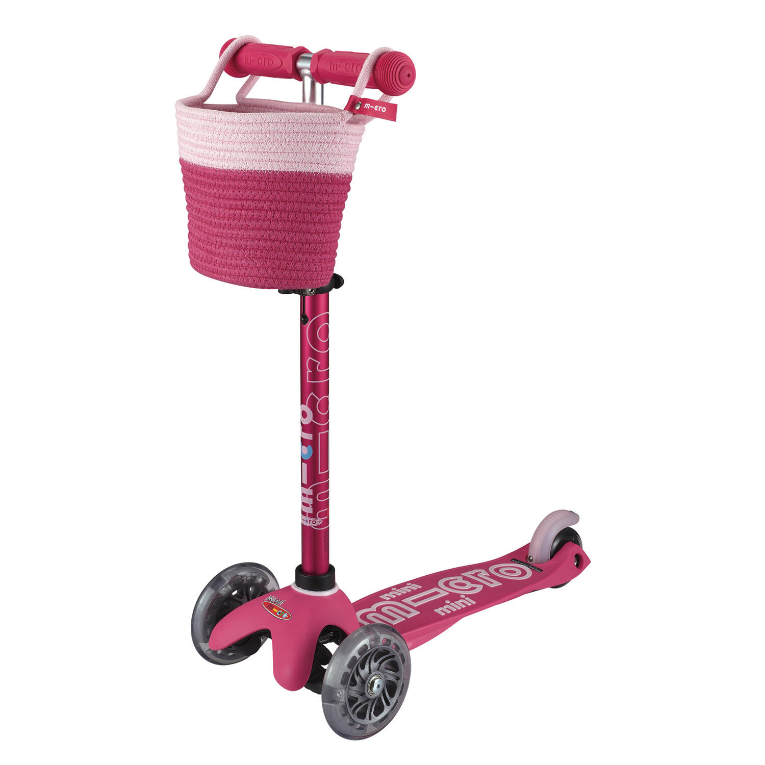 Cesta Patinete Infantil Micro Rosa 2/4
