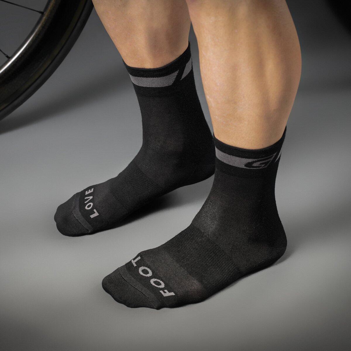 Fietssokken Merino 3pack Maat L (44-47) - Regular Cut Zwart 2/4