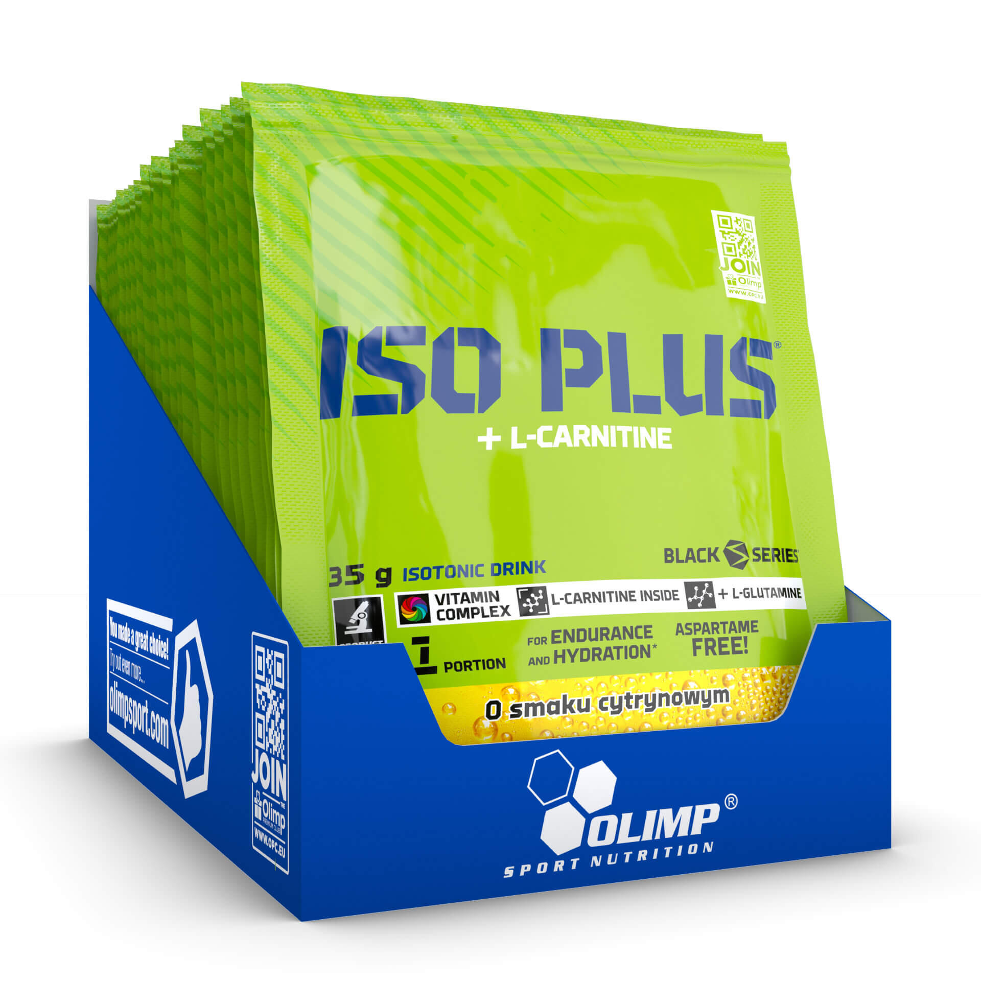 Iso Plus + L-Carnitine OLIMP 35g saszetka Cytryna 2/3