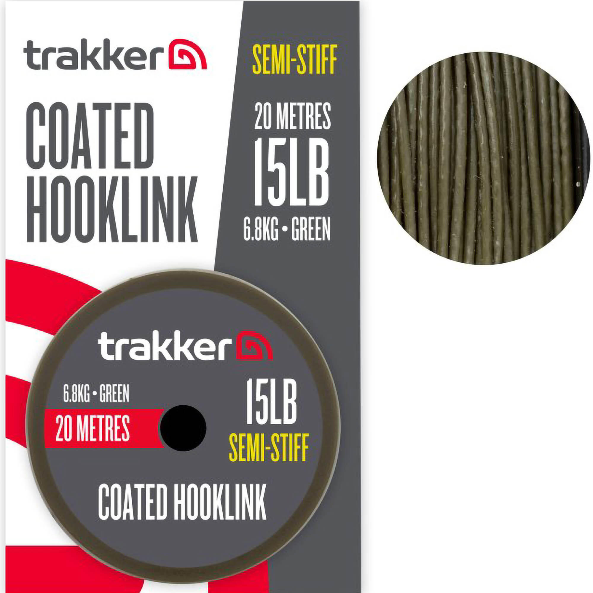 Semi-rigide karper onderlijn Trakker 15lb 1/4