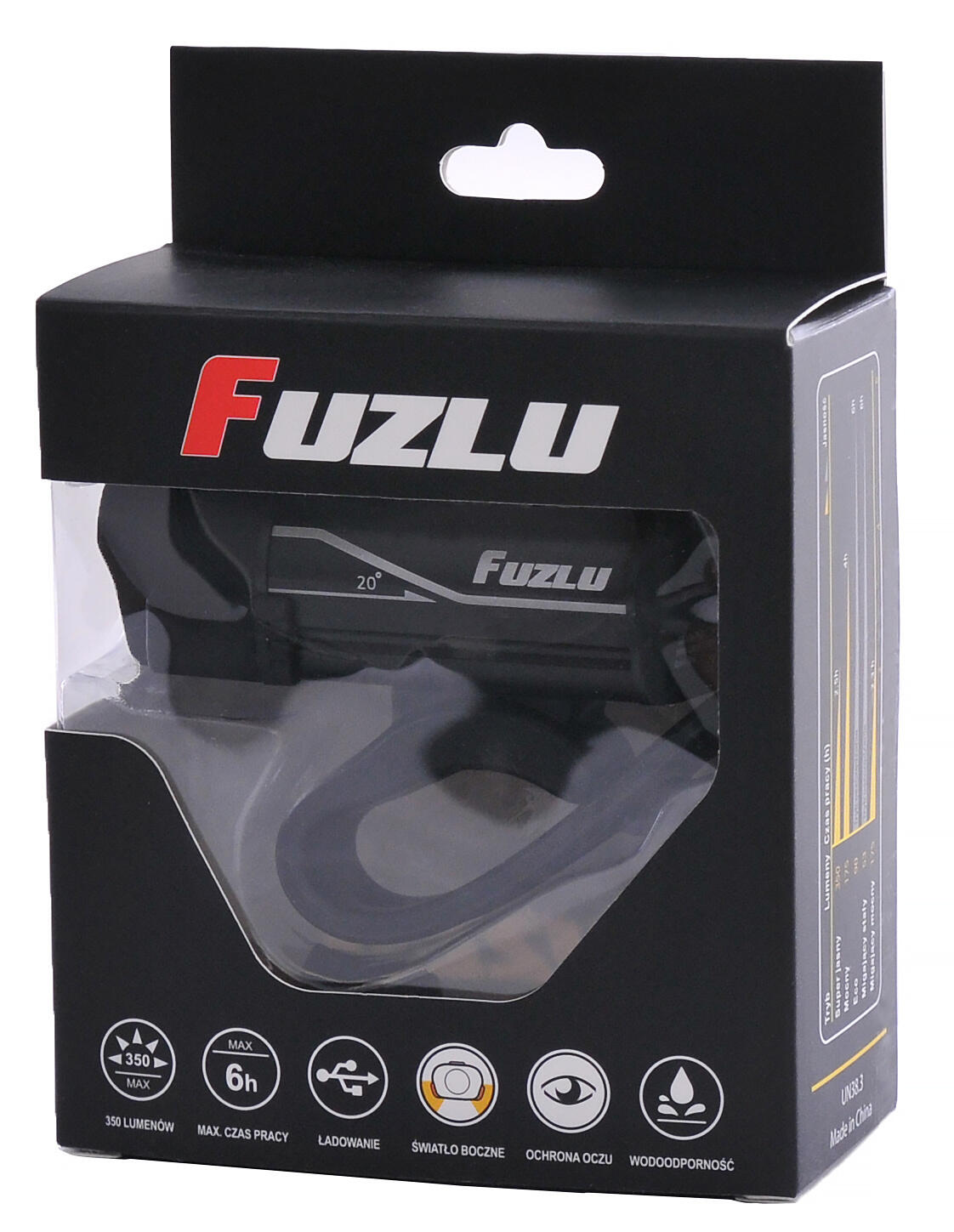 Lampa rowerowa przód FUZLU J&K-2292 350Lm 850mAh 2/2