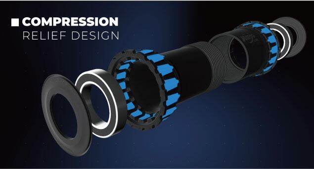 Token Innenlager Ninja Lite BB Rh: BB86/89.5/92 - KRG: Shim. & Sram GXP 4/7