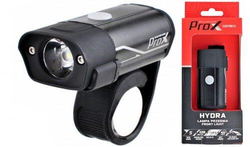 Rowerowa lampka przednia Prox Hydra czarna cree + 2x led 400lm