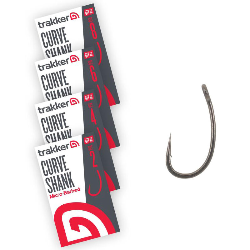 Haczyki Karpiowe Z Zadziorem Trakker Curve Shank Hooks Micro Barbed R. 8