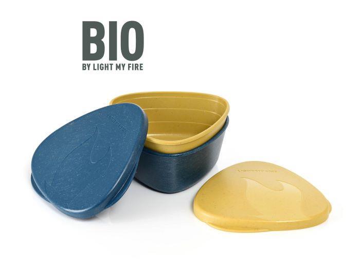 LIGHT MY FIRE Light My Fire SnapBox Original Lunch Box 2 Pack Musty Yellow/Hazy Blue