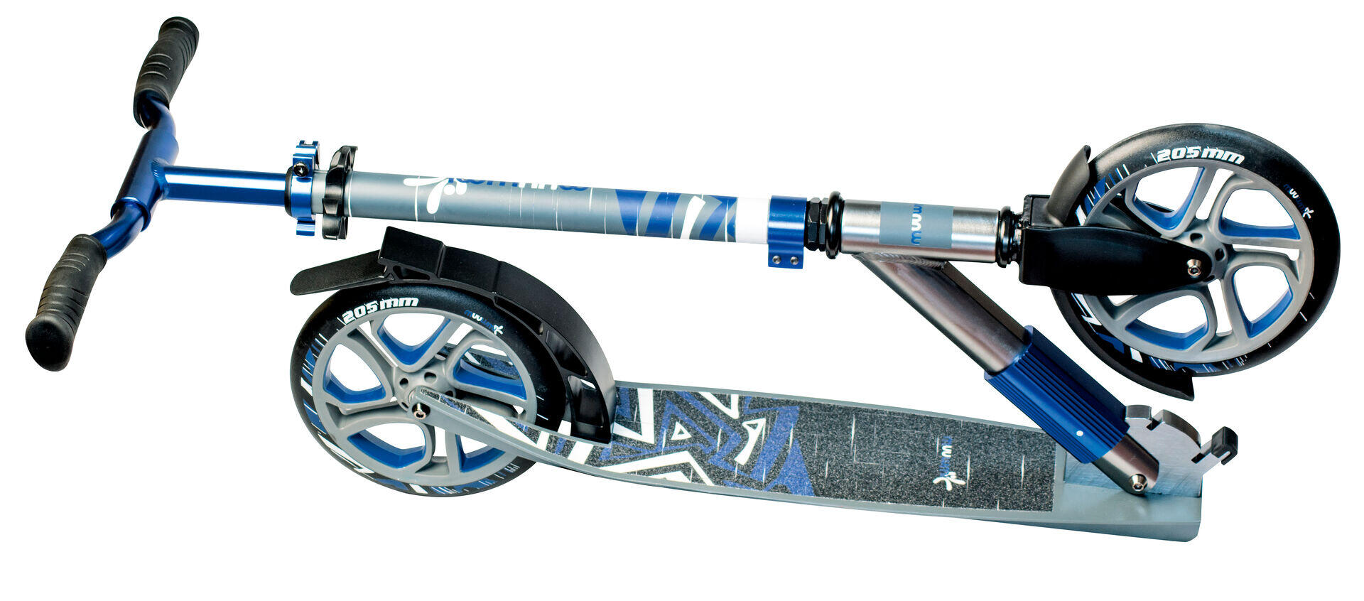 Muuwmi scooter cascadeur 97 x 57 cm acier inoxydable gris/bleu 9/14