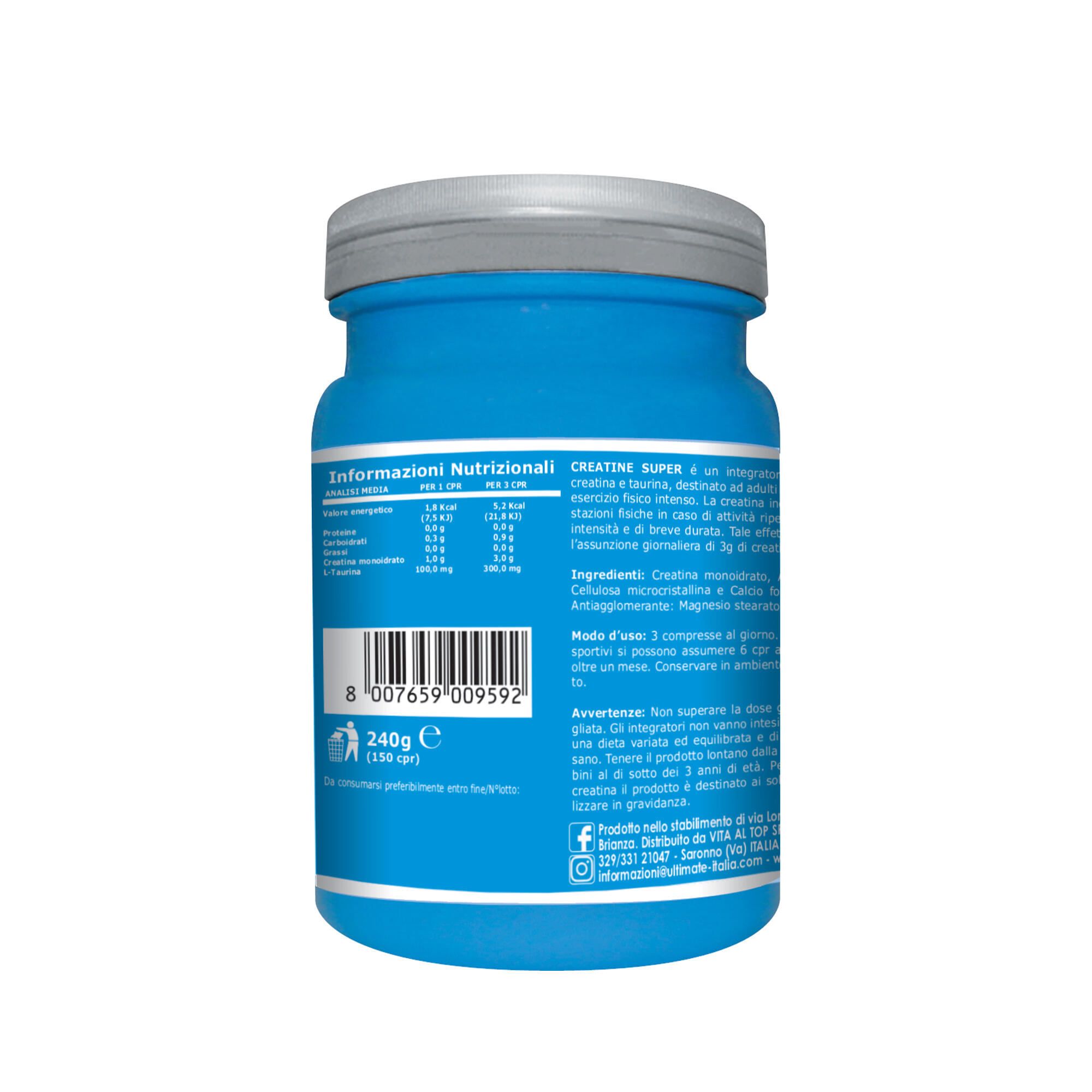 Integratore alimentare - CREATINE SUPER - 150 cpr 3/5