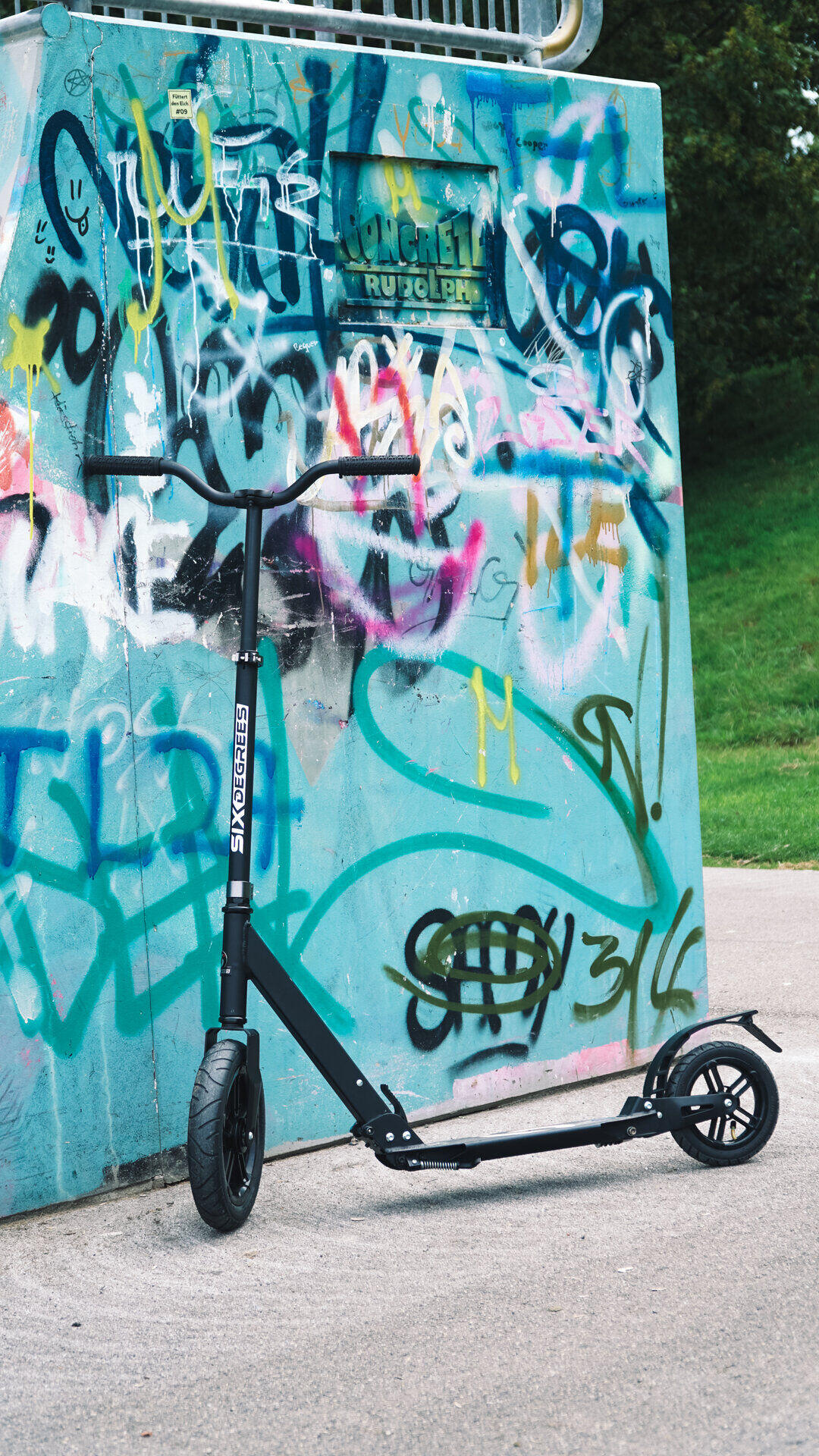 SIX DEGREES Aluminium Scooter All Terrain 300/205 mm schwarz 6/14
