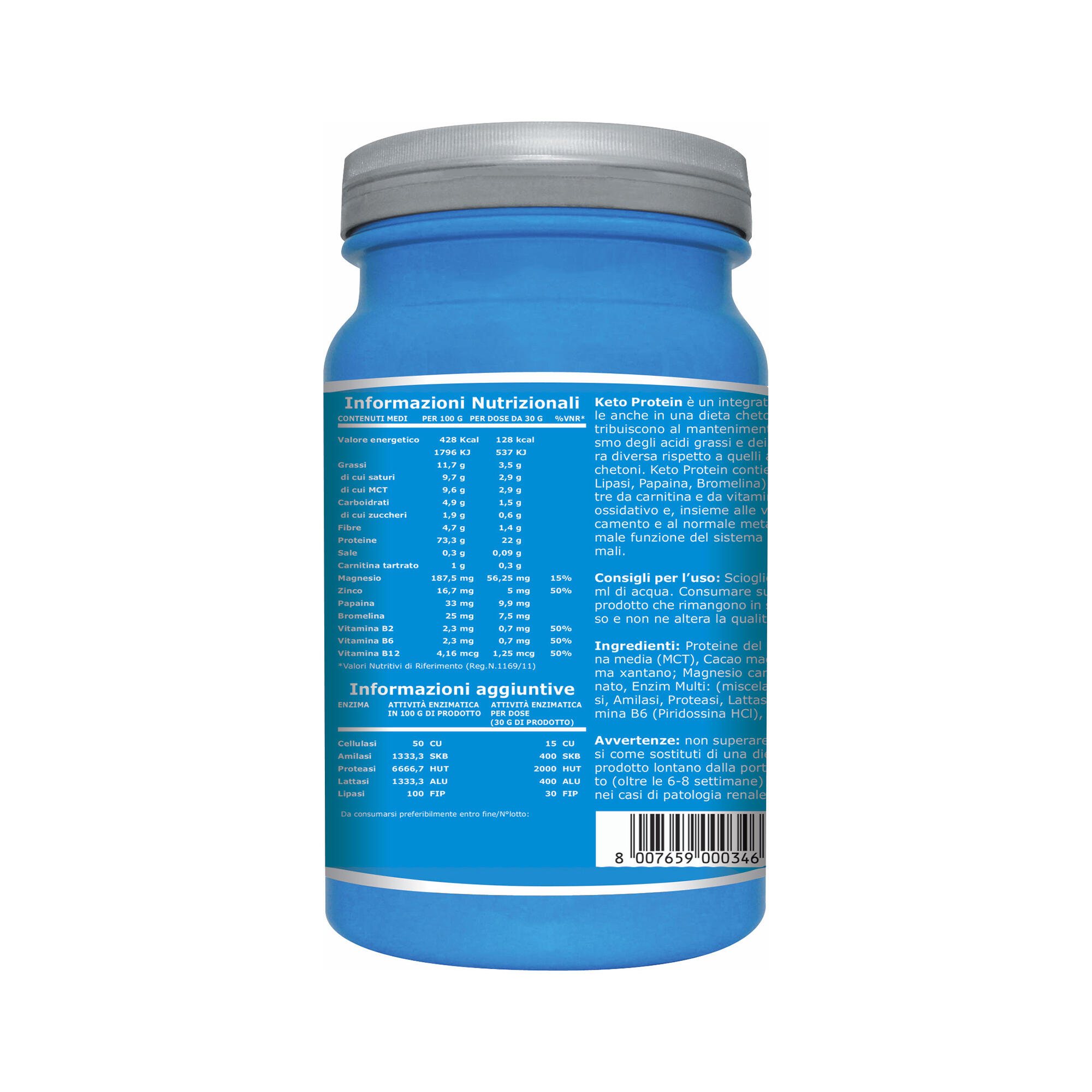 Integratore alimentare - KETO PROTEIN CACAO - 600g 3/5