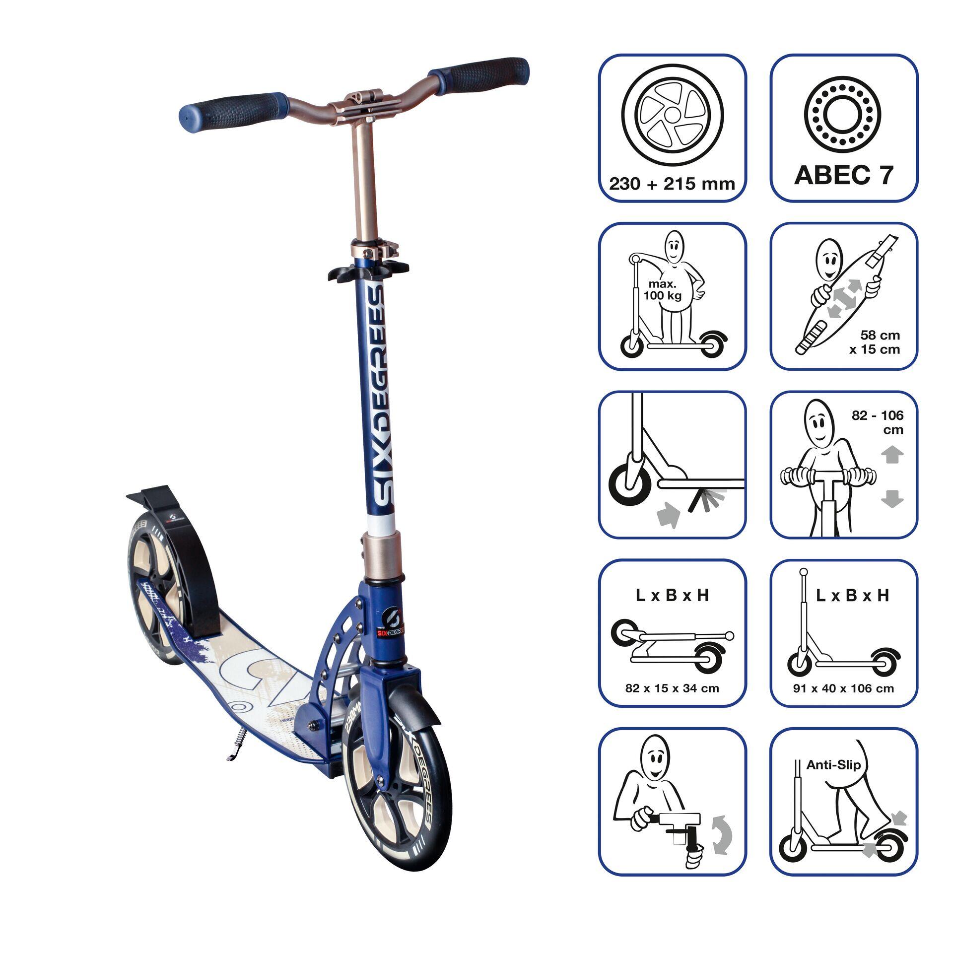 SIX DEGREES SIX DEGREES Aluminium Scooter 230/215 mm creme