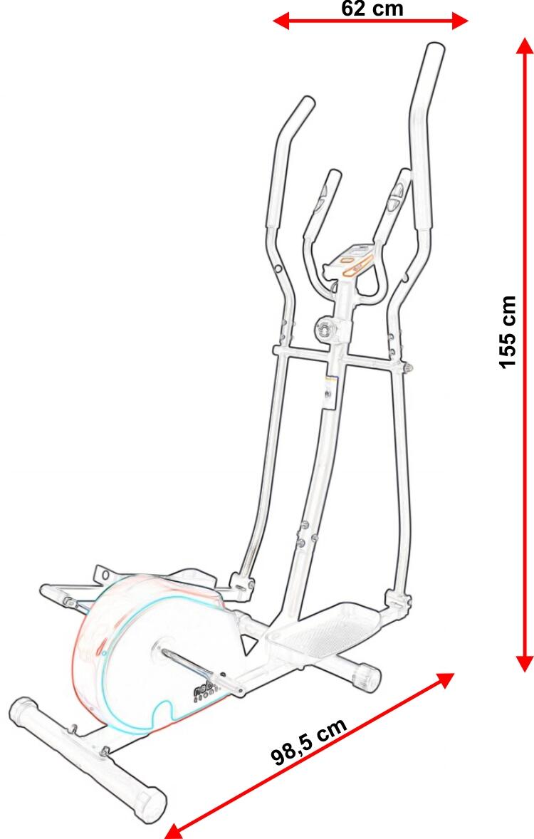Rower eliptyczny Coden Fitness CF950 koło 9kg 4/4