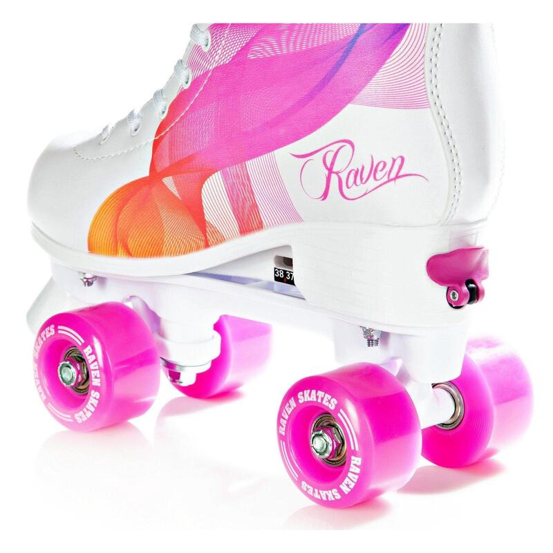 Classic Retro Patines Ajustables Serena Blanco/Naranja/Rosa