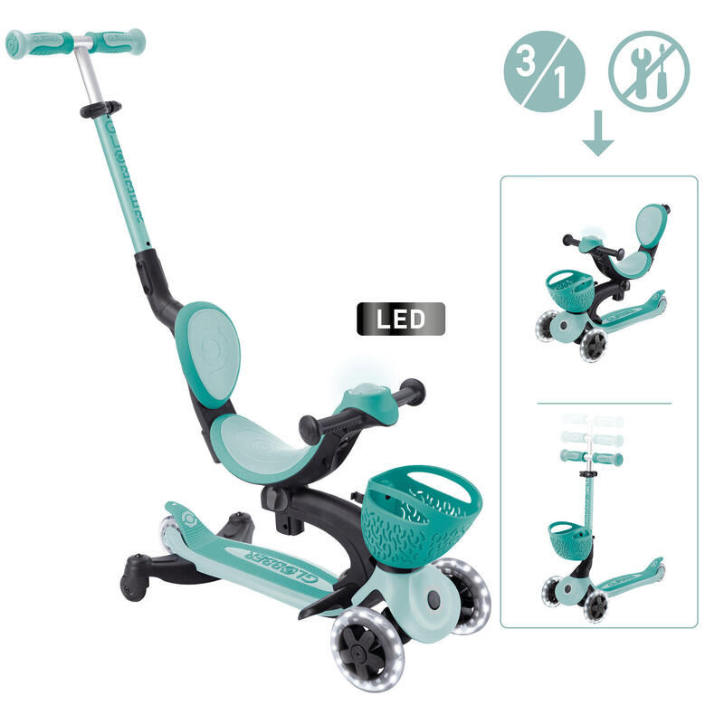 Trottinette évolutive GO-UP BABY 360 LIGHTS - Vert menthe
