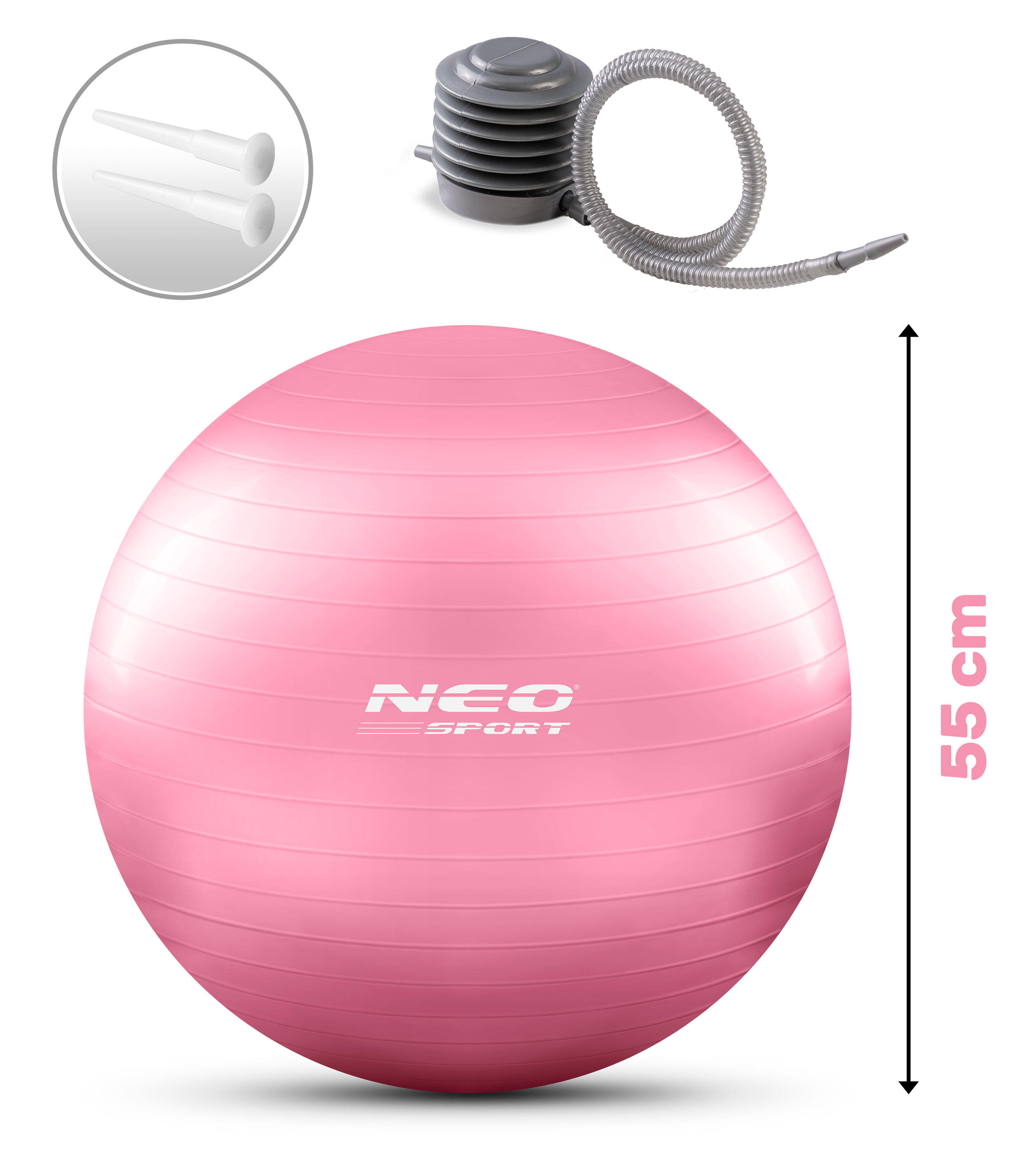 Fitball fitness Neo-Sport NS-950, Rosa 5/5