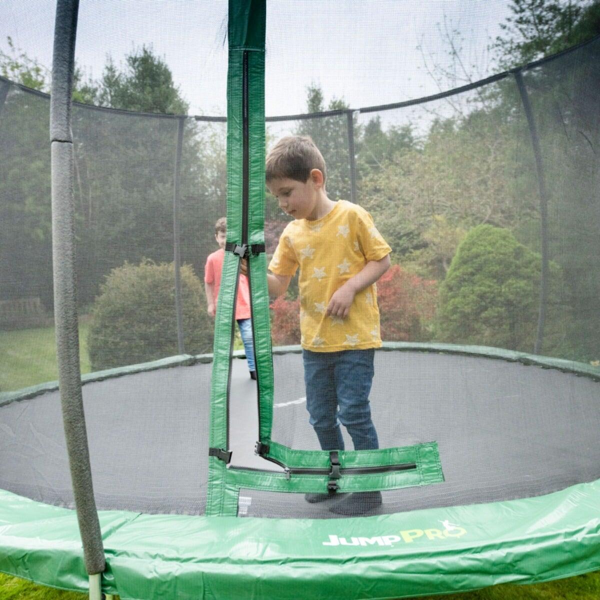 12ft JumpPRO™ Xcite Green Round Trampoline with Enclosure 7/7