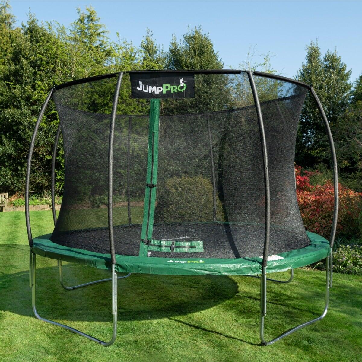 8ft JumpPRO™ Xcite Green Round Trampoline with Enclosure 2/7