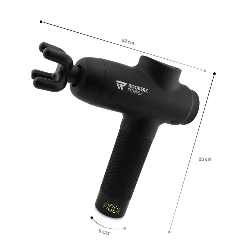 Pistolet de massage - Massage sportif et relaxant - Puissant - Sans fil - Étui i