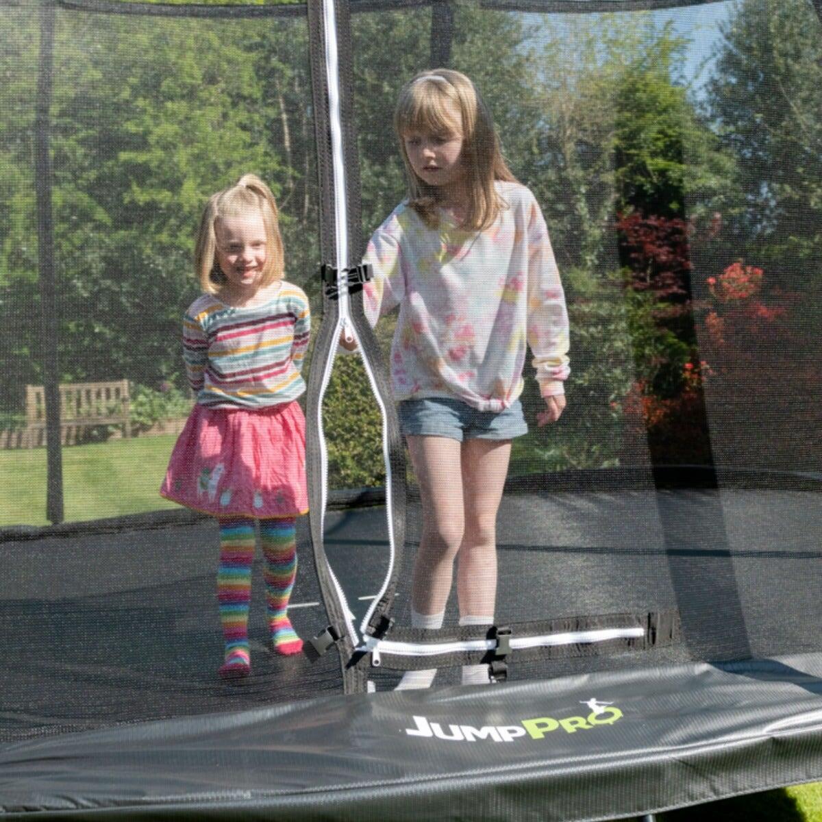 10ft x 7ft JumpPRO™ Xcel Black Rectangular Trampoline with Enclosure 7/7