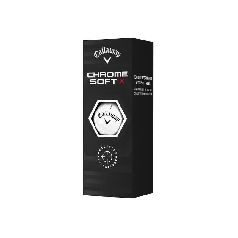 Boite de 12 Balles de Golf Callaway Chrome Soft X Blanches New