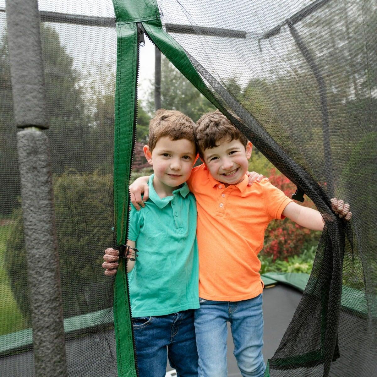 9ft x 6ft JumpPRO™ Xcite Green Rectangular Trampoline with Enclosure 4/7
