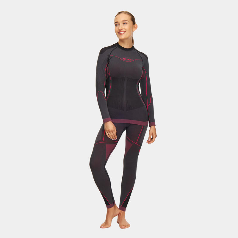 T-shirt manches longues de trek montagne Alpinus Mora - Femme