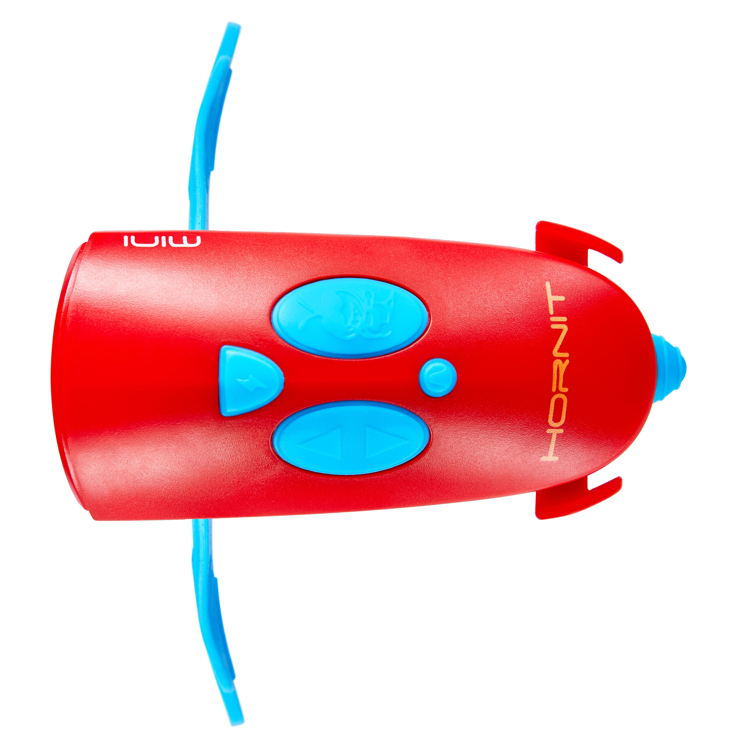 Mini Hornit – Bel en licht voor fiets en step - Blauw / Rood 3/5