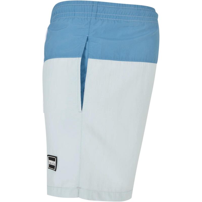 Heren Kleurblok Zwemshort (Pastelblauw)