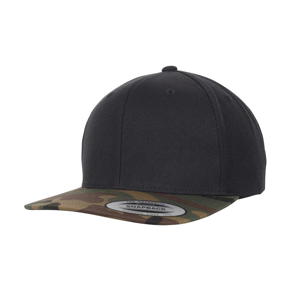 FLEXFIT Camo Reversible Snapback Cap (Black/Green/Brown)