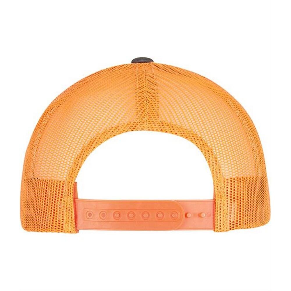 Unisex Adult Two Tone Trucker Cap (Charcoal Grey/Neon Orange) 2/2