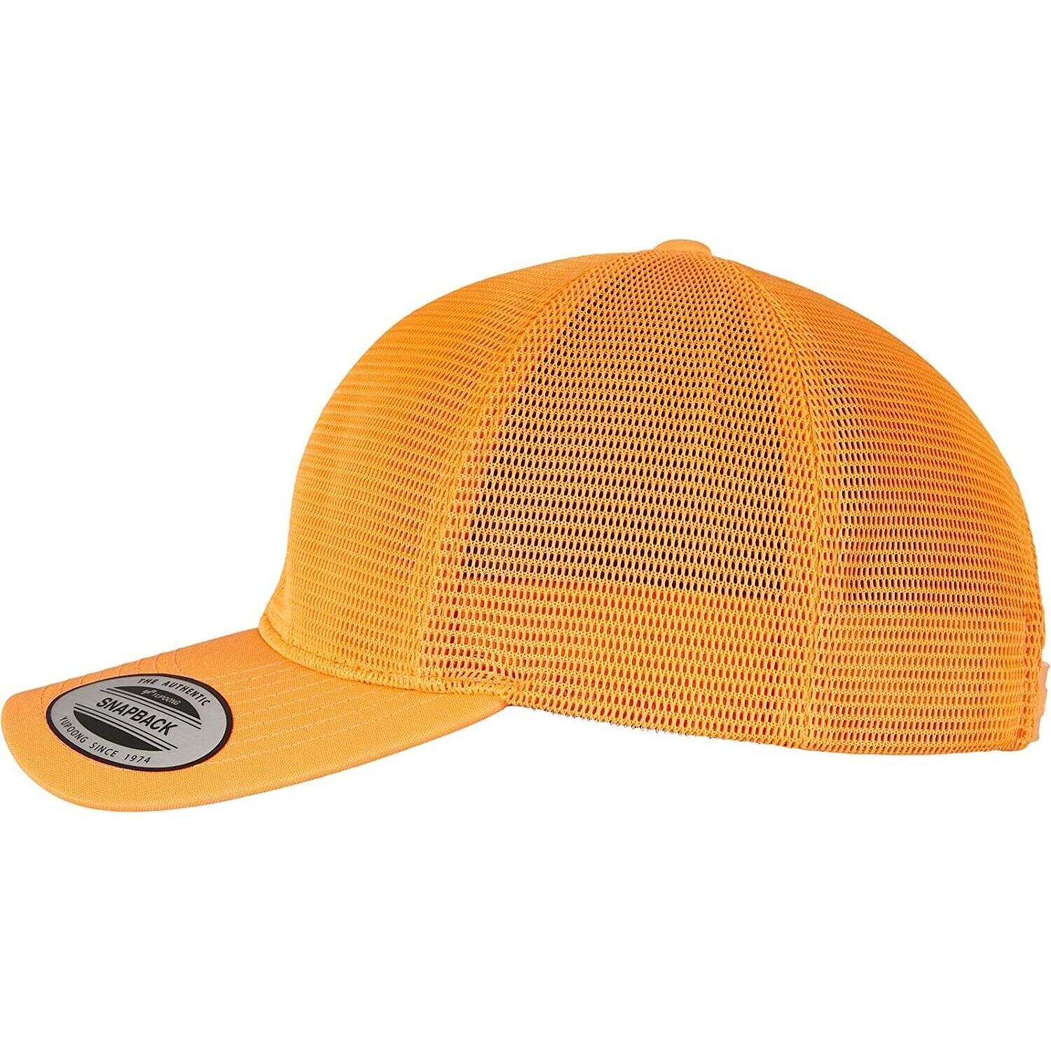 Cap Adulto Unisex Flexfit Omnimesh Arancione Fluo 3/3